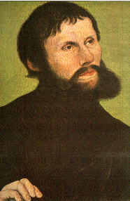 Lucas Cranach: Luther als Junker Jörg 1521(Nach einem Gemälde im Museum der Bildenden Künste, Leipzig)